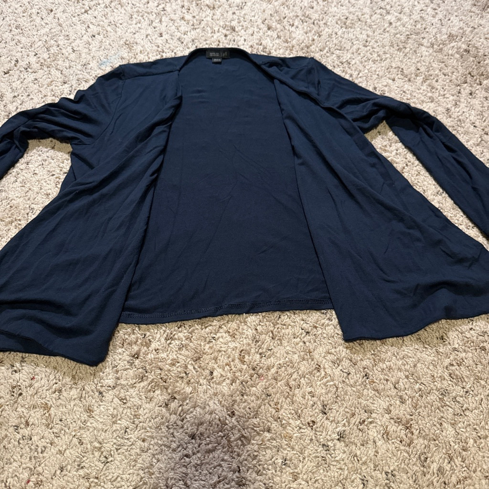 Women's J.Jill Navy Long Sleeve Wrap Tee XSP - Picture 5 of 8